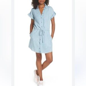 PAIGE Jaylin Chambray Shirtdress in cabana